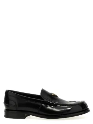 Logo loafers PRADA Black