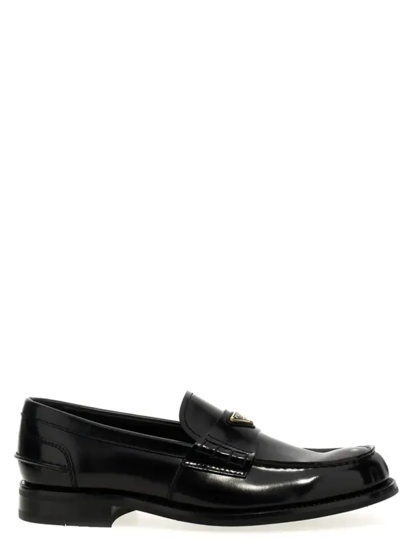 Logo loafers PRADA Black