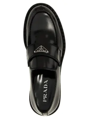 'Chocolate' loafers 100% calfskin leather (Bos Taurus) PRADA Black