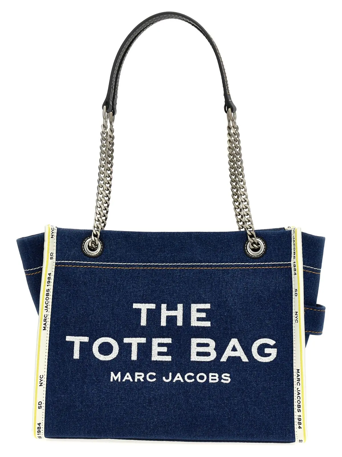 Сумка на плече Marc Jacobs The Denim Chain Medium Tote Синя 1 'The Denim Chain Medium Tote' shoulder bag MARC JACOBS Blue