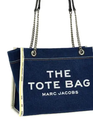 'The Denim Chain Medium Tote' shoulder bag Woman MARC JACOBS Blue