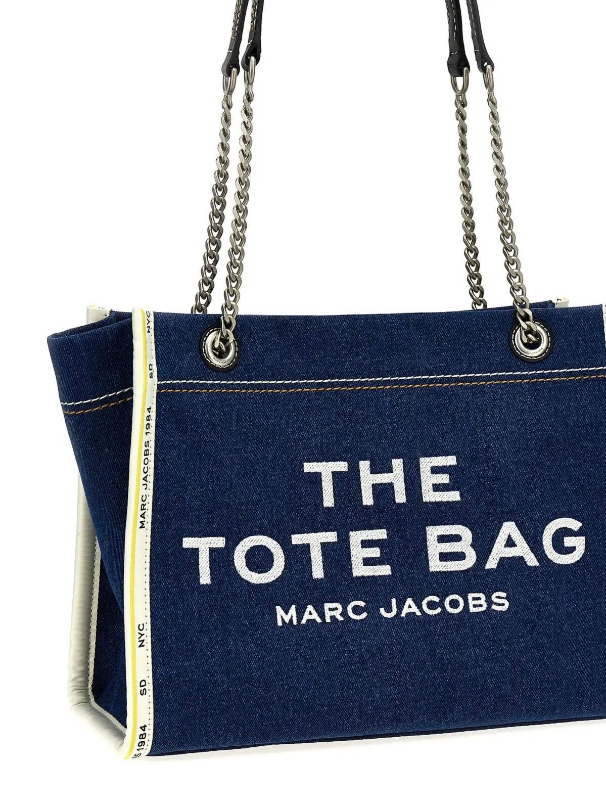 Сумка на плече Marc Jacobs The Denim Chain Medium Tote Синя 3 'The Denim Chain Medium Tote' shoulder bag Woman MARC JACOBS Blue