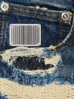 'The Rip And Repair Straight Jean' jeans Woman MARC JACOBS Blue