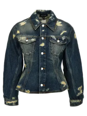 'The Rip And Repair Fluted Denim Jacket' jacket MARC JACOBS Blue