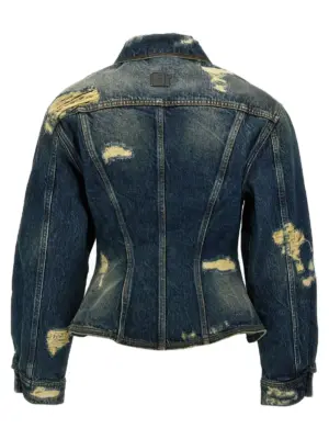 'The Rip And Repair Fluted Denim Jacket' jacket 2F4RJC002D15491 MARC JACOBS Blue