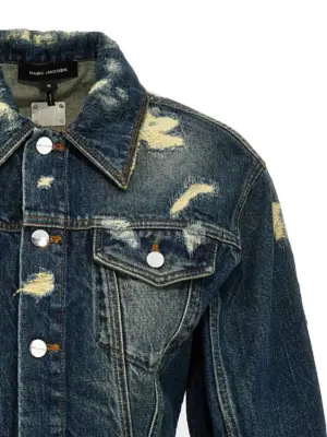'The Rip And Repair Fluted Denim Jacket' jacket Woman MARC JACOBS Blue