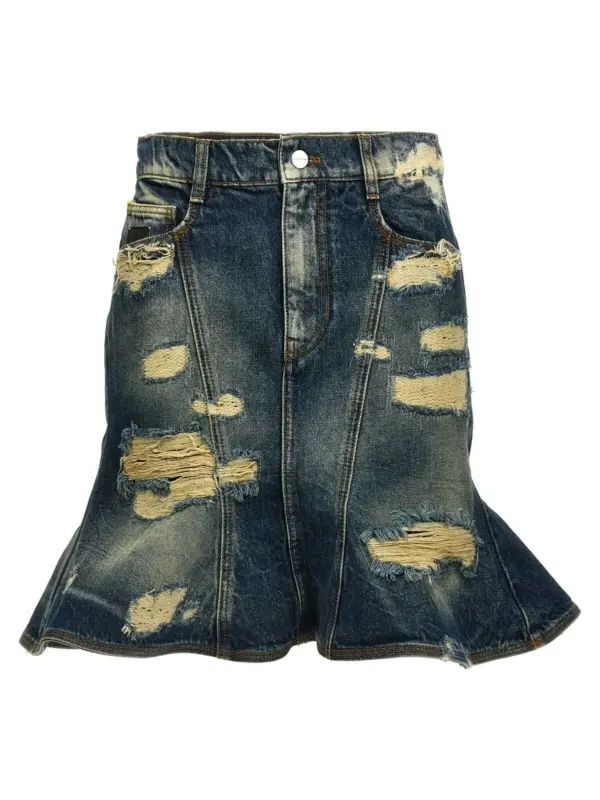'The Rip And Repair Straight Jean' skirt MARC JACOBS Blue