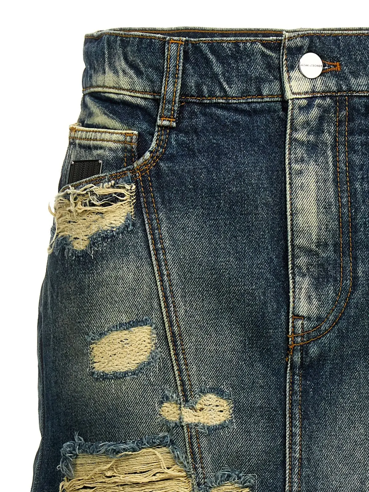 Спідниця Marc Jacobs The Rip And Repair Straight Jean Синя 2 'The Rip And Repair Straight Jean' skirt 2F4RSK002D15491 MARC JACOBS Blue