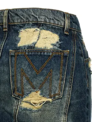 'The Rip And Repair Straight Jean' skirt Woman MARC JACOBS Blue