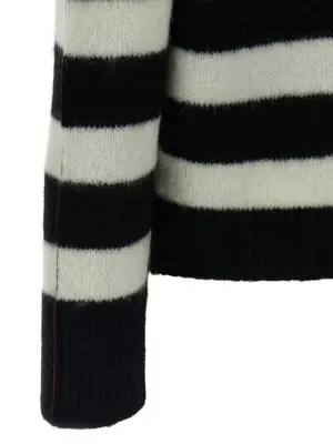 Striped sweater 60% alpaca wool 40% wool MARC JACOBS White/Black