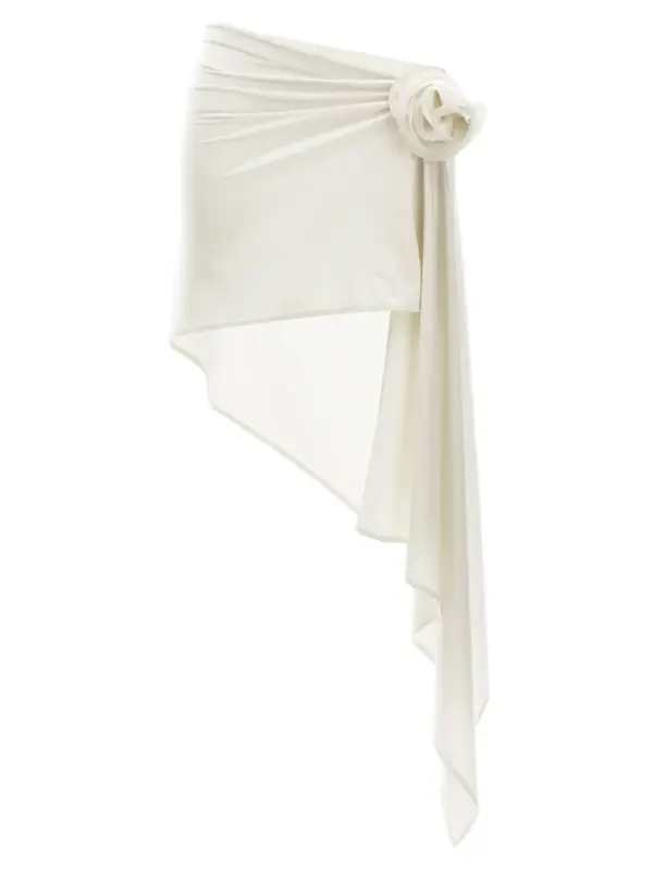 Asymmetrical mini skirt MAGDA BUTRYM White