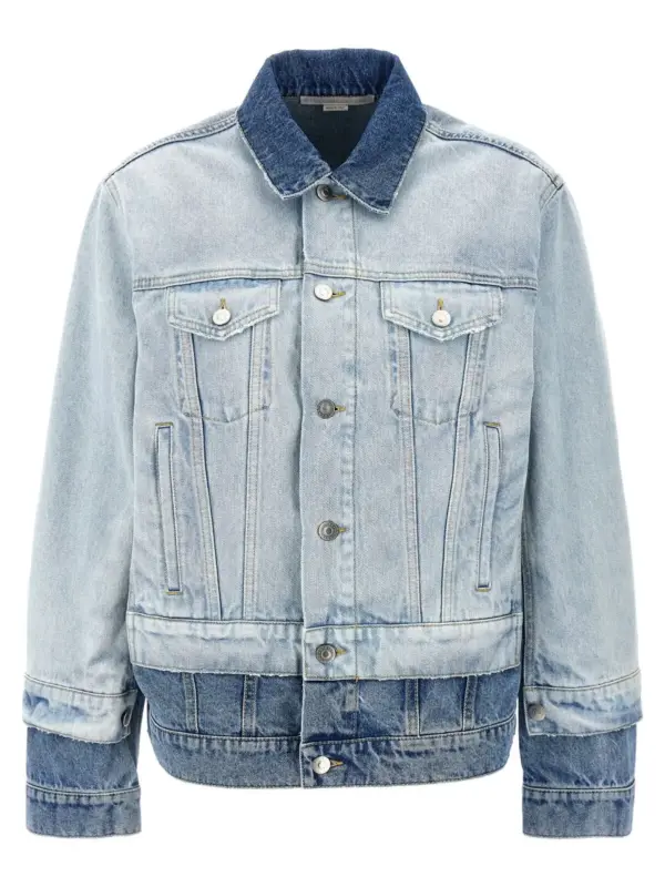 Layered denim jacket STELLA MCCARTNEY Light Blue