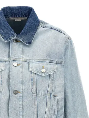 Layered denim jacket Woman STELLA MCCARTNEY Light Blue