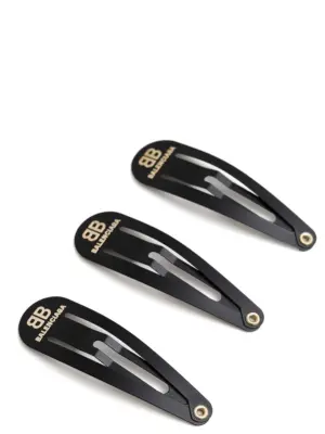Set of 3 'Holli' hair pins 718872TZS1K5610 BALENCIAGA Black