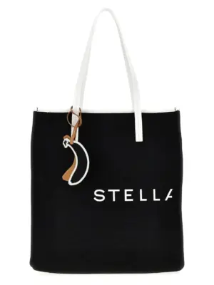 'SMC Bananatex®' large shopping bag STELLA MCCARTNEY White/Black