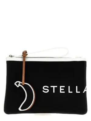 'SMC Bananatex®' clutch STELLA MCCARTNEY White/Black