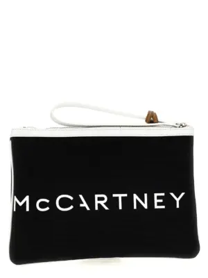 'SMC Bananatex®' clutch 7P0078WP05151000 STELLA MCCARTNEY White/Black