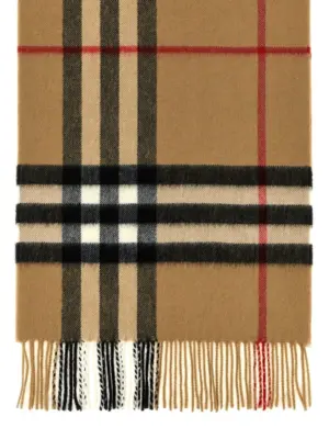 Check cashmere scarf 8076576ARCHIVEBEIGE BURBERRY Beige