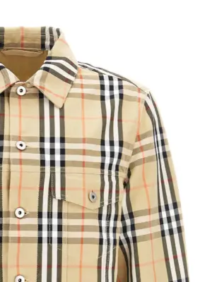 Check jacket Man BURBERRY Beige