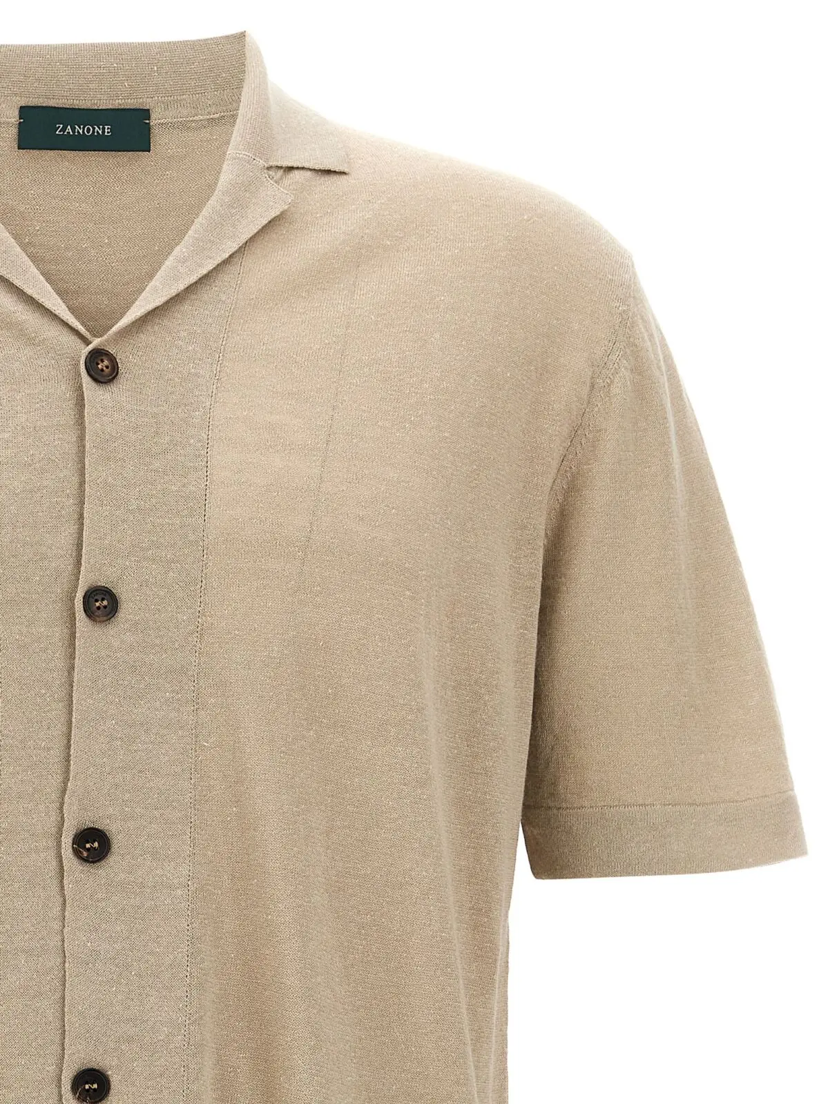 Сорочка Zanone Linen Бежева 3 linen shirt Man ZANONE Beige