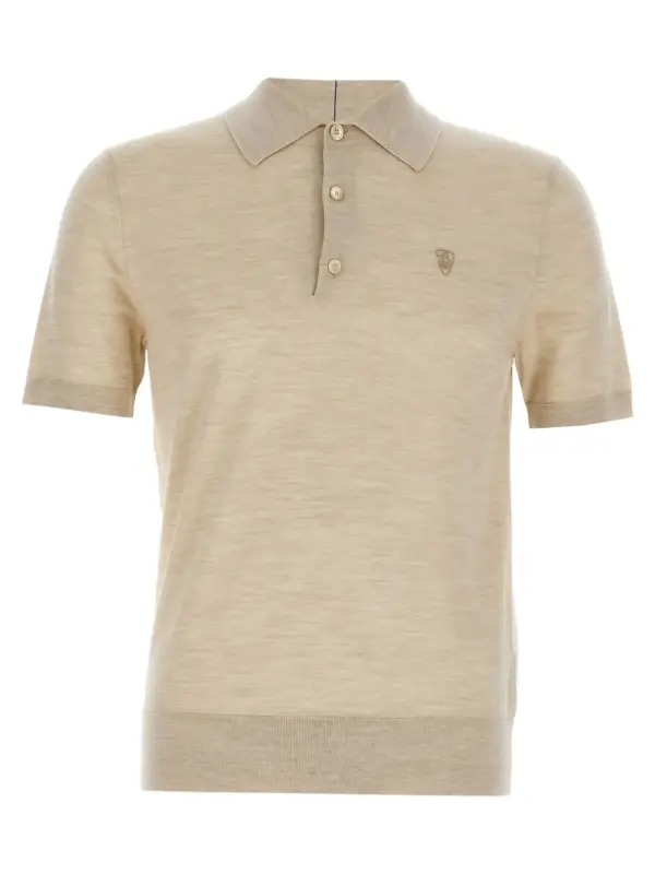 Wool polo shirt BURBERRY Beige