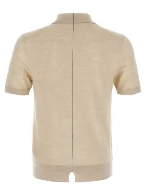 Wool polo shirt 8103102NUTMEG BURBERRY Beige