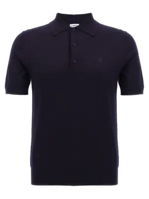 Wool polo shirt BURBERRY Blue