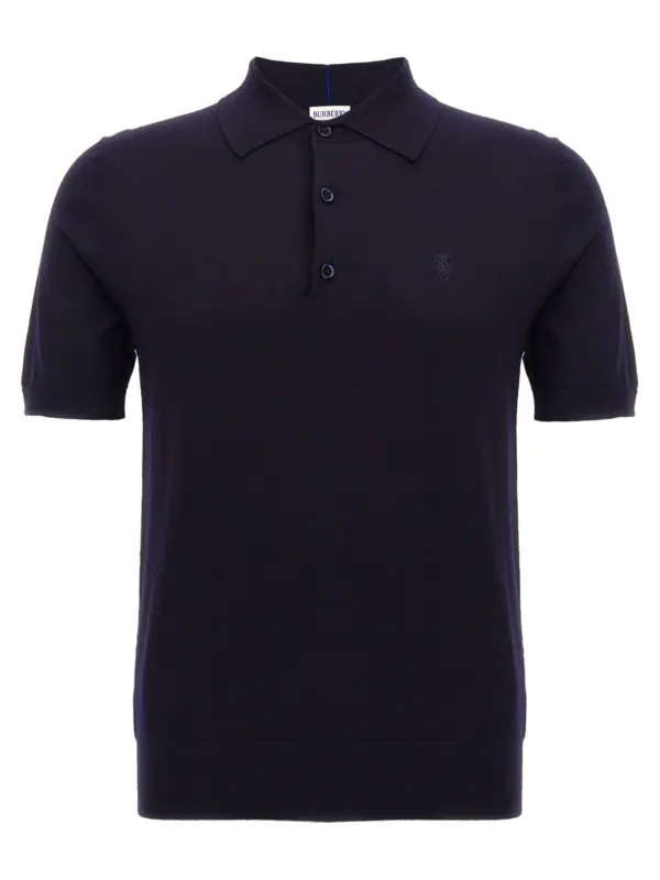 Wool polo shirt BURBERRY Blue