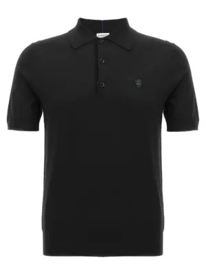 Wool polo shirt BURBERRY Black