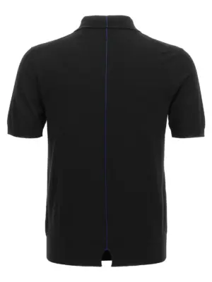Wool polo shirt 8104873BLACK BURBERRY Black