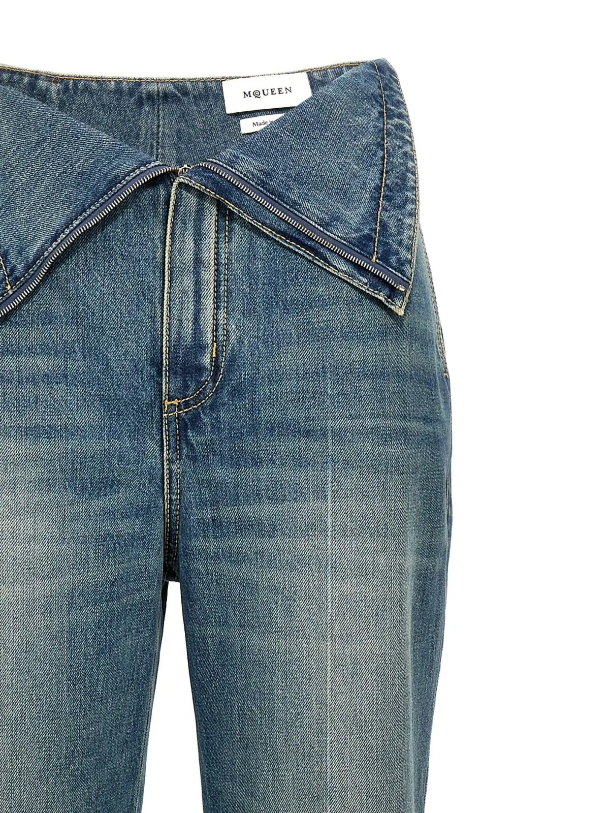 Джинси Alexander Mcqueen Denim Сині 3 Denim pants Woman ALEXANDER MCQUEEN Blue