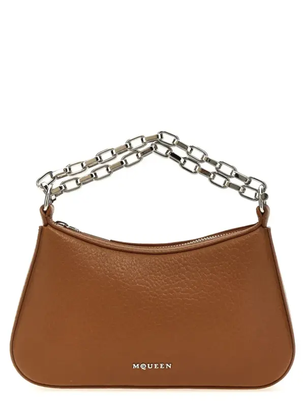 'McQueen T-bar Mini' handbag ALEXANDER MCQUEEN Brown