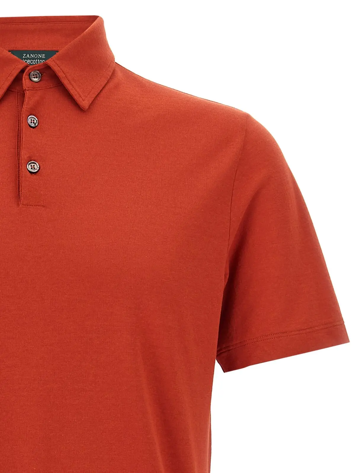 Поло Zanone ice cotton Коричневе 3 'ice cotton' polo shirt Man ZANONE Orange