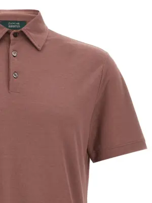 'ice cotton' polo shirt Man ZANONE Brown