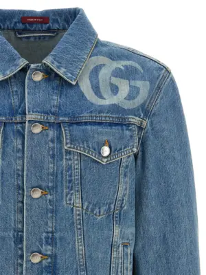 GG denim jacket Man GUCCI Blue