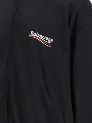 Logo embroidery sweatshirt 64% polyamide 36% polyester BALENCIAGA Black