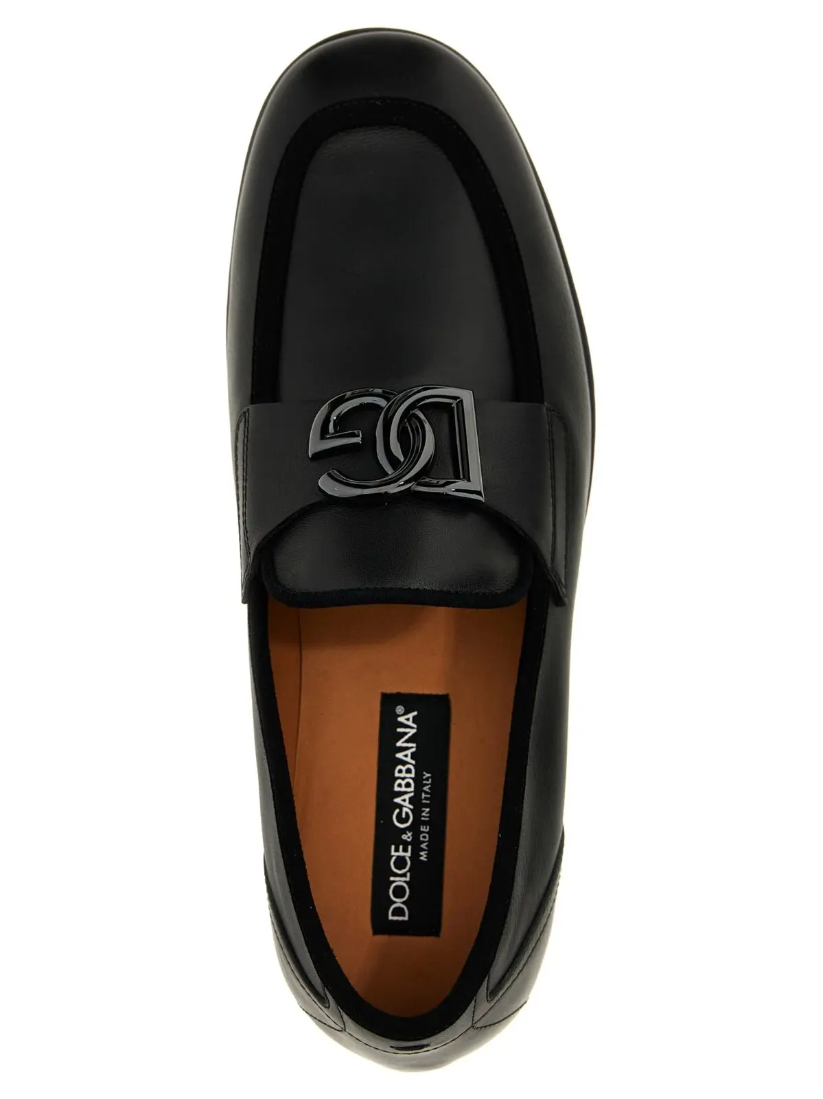Лофери Dolce Gabbana Logo Чорні 4 Logo loafers 100% calfskin leather (Bos Taurus) DOLCE & GABBANA Black