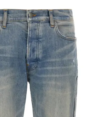'3D Bones' jeans 92% cotton 8% elastane AMIRI Light Blue