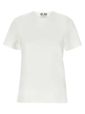 'Heart Patch' T-shirt COMME DES GARÇONS PLAY White