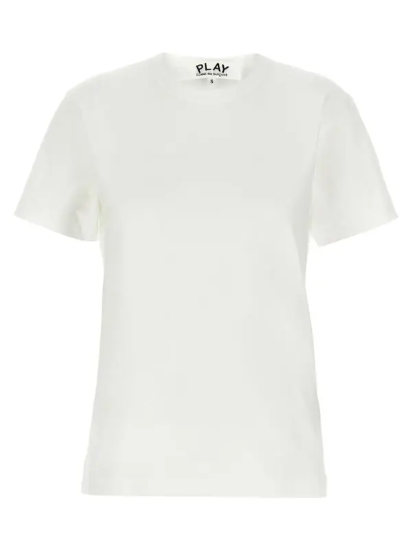 'Heart Patch' T-shirt COMME DES GARÇONS PLAY White