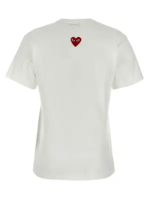 'Heart Patch' T-shirt AXT3403 COMME DES GARÇONS PLAY White