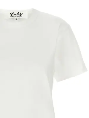 'Heart Patch' T-shirt Woman COMME DES GARÇONS PLAY White