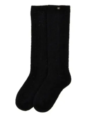 Valentino Garavani mohair socks B3KI02T95Q0NO VALENTINO GARAVANI Black