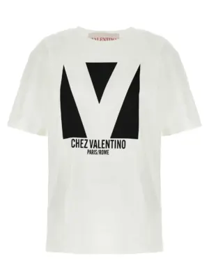 Valentino Garavani 'Chez Valentino' T-shirt VALENTINO GARAVANI White