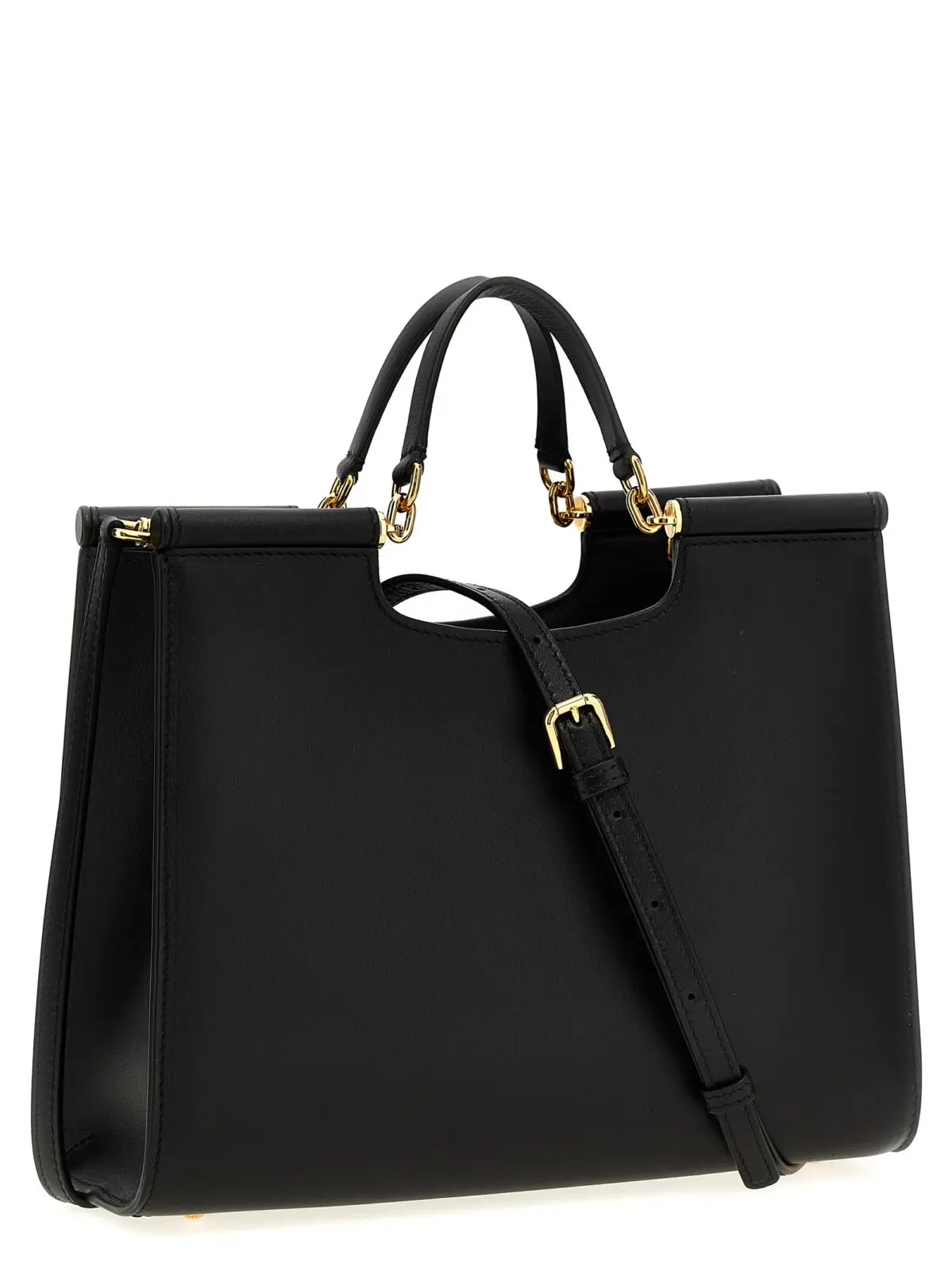 Сумка шопер Dolce Gabbana Small Sicily Чорна 2 Small 'Sicily' shopping bag BB7728B732180999 DOLCE & GABBANA Black