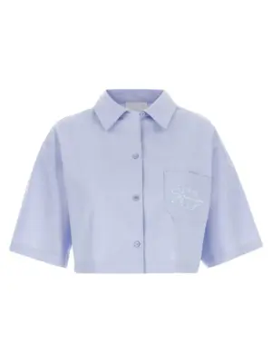 Logo embroidery shirt GIVENCHY Light Blue
