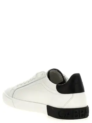 'Portofino' sneakers 81% calfskin leather 19% lamb leather DOLCE & GABBANA White