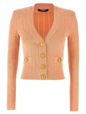 'Chiocciola' cardigan BALMAIN Pink