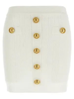 'Chiocciola' skirt BALMAIN White