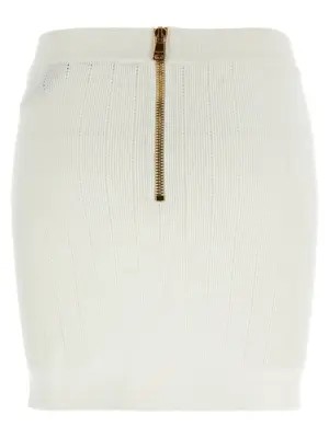 'Chiocciola' skirt EF1LB290KB070FA BALMAIN White